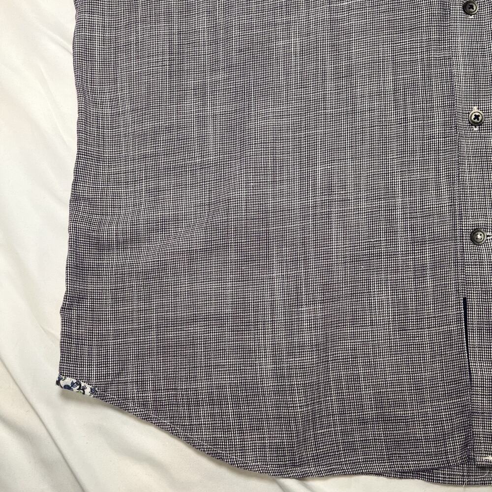 Robert Graham Modern Americana Shirt Size 2XL Purple Tailored Fit Linen Blend - Picture 6 of 14